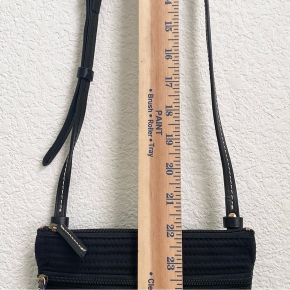 DOONEY & BOURKE North South Triple Zip Black Nylon Embroidered Duck Crossbody - Picture 7 of 15